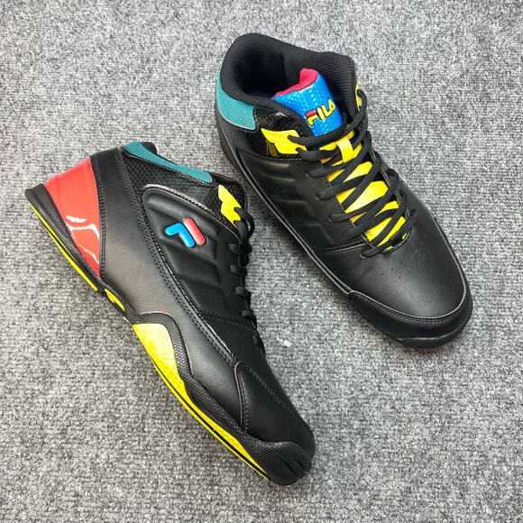 FILA Mens Change the Game High Top Shoe Black Red USA 10 main image 8